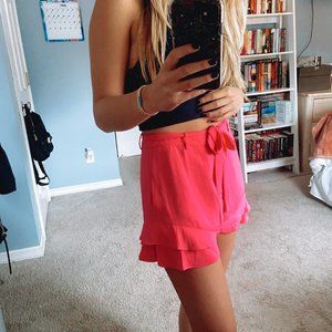 Neon Pink High Waisted Shorts